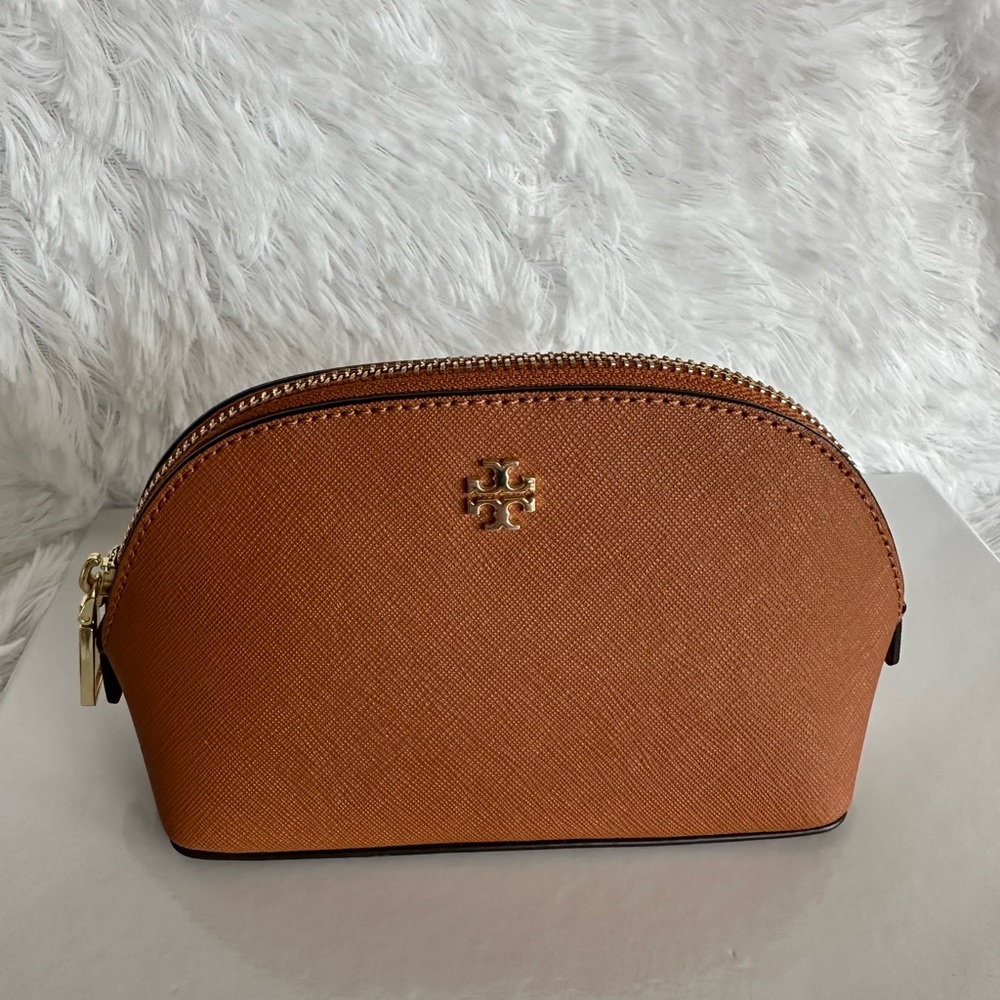 Tory Burch Tan Cosmetic Bag